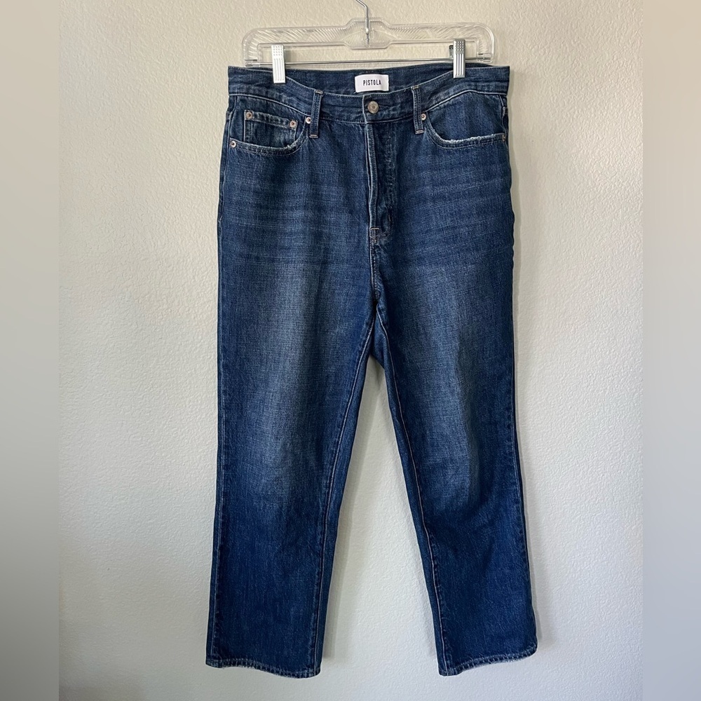 Pistola Women's Straight Leg Jeans - Dark Blue - Picture 3 of 16